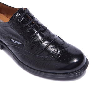 Carl Scarpa Perla Black Patent Leather Loafers